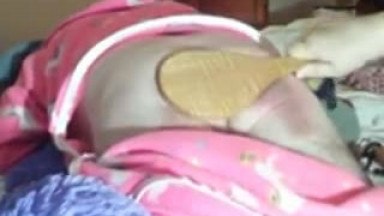 MOMMYS DROPSEAT PJS BEDTIME SPANKING